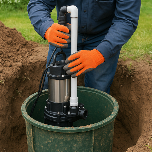 grinder pump installation